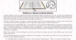 Desktop Screenshot of baptistcatholic.com